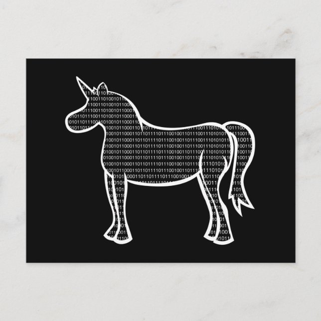 Binary Unicorn Postcard (Front)