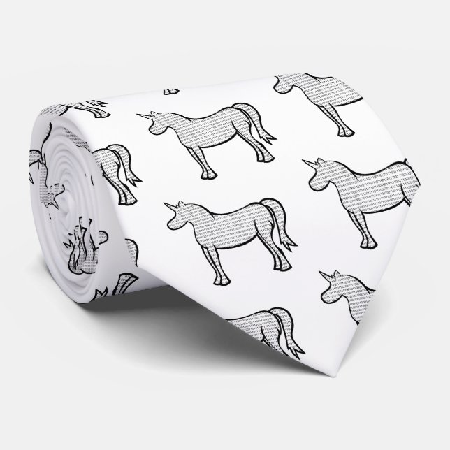 Binary Unicorn Tie (Rolled)