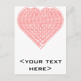 Binary Valentine Postcard