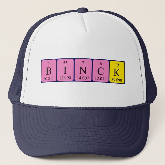Binck periodic table name hat (Front)