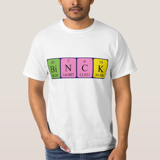Binck periodic table name shirt (Front)