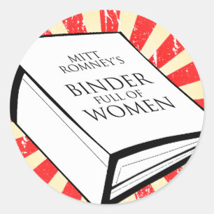 BINDER FULL OF WOMEN CLASSIC ROUND STICKER