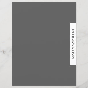 Binder Section Divider Introduction Grey