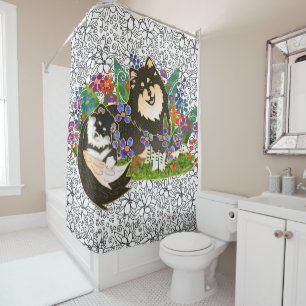 BINDI Finnish Lapphund shower curtain
