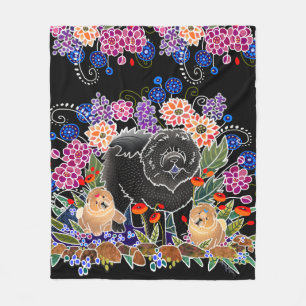 BINDI GARDEN PARTY - fleece throw Blanket