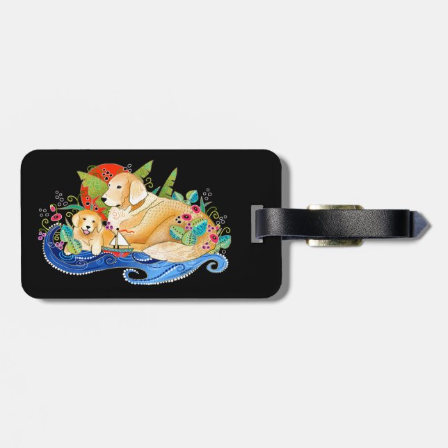 BINDI GOLDEN RETRIEVER LUGGAGE TAG (Back Horizontal)