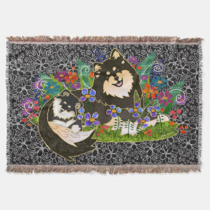 BINDI LAPPY Finnish Lapphund woven tapestry throw Blanket