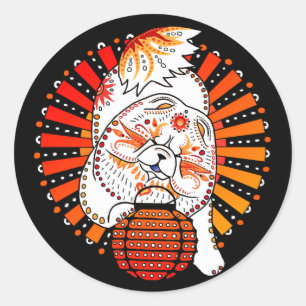 BINDI MI TANG -stickers custom background colour Classic Round Sticker