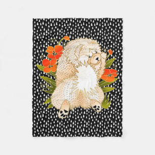 BINDI MINGSIE cream chow fleece blanket - 3 sizes