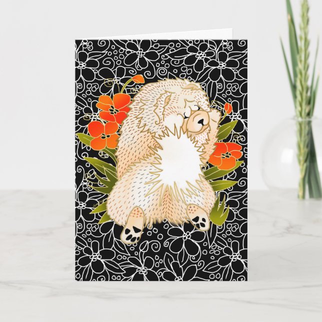 BINDI MINGSIE cream chow  greeting cards (Front)