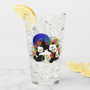 BINDI PANDA 16 oz glass-design front & back Glass