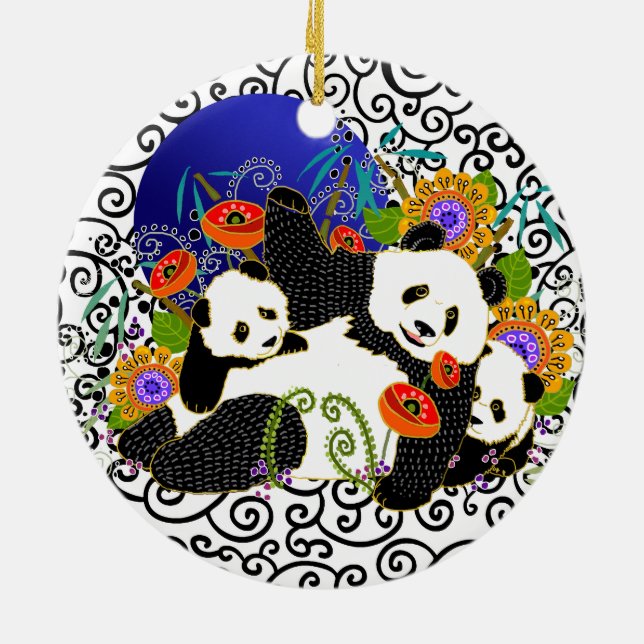 BINDI PANDA FAMILY ORNAMENT (Back)