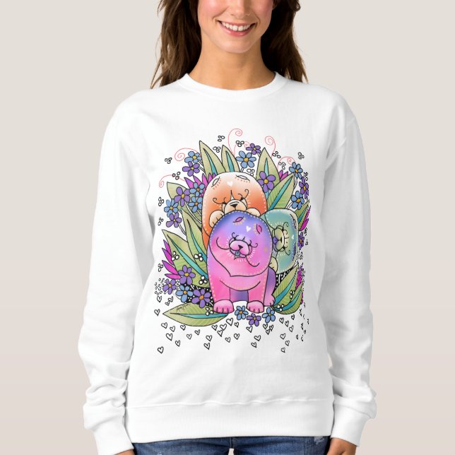 BINDI PLAYDATE Chow shirts- choose style and Sweatshirt (Front)