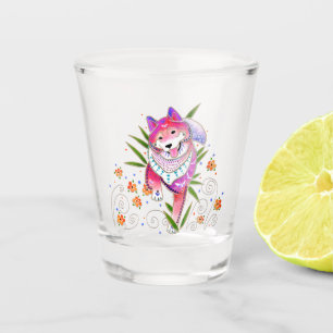 BINDI SHIBA INU shot glass