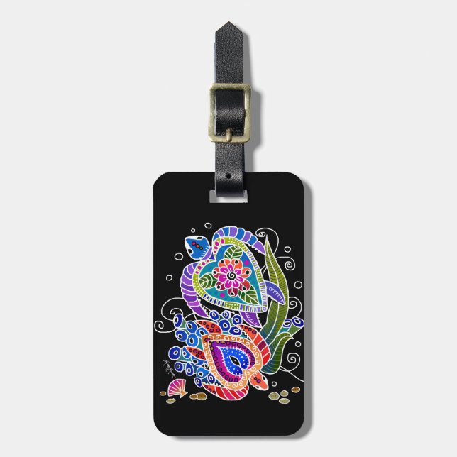 BINDI TURTLE luggage tag (Front Vertical)