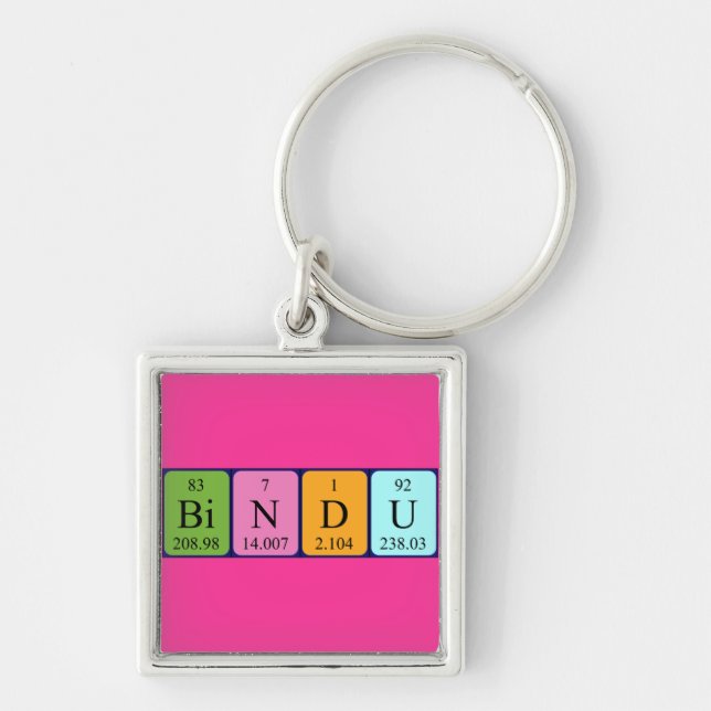 Bindu periodic table name keyring (Front)
