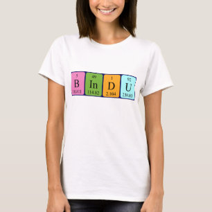 Bindu periodic table name shirt