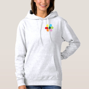 Bing Bong brown jacket with coloured flower design Hoodie