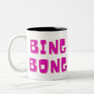 BING BONG COLORFUL TEXT DESIGN Two-Tone COFFEE MUG