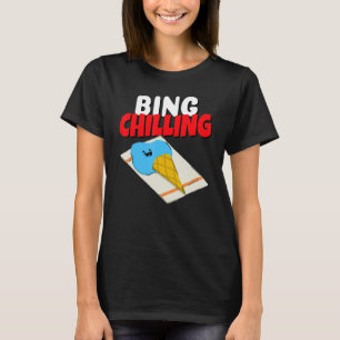 Bing Chilling Ice Cream Meme Melting Ice Cream Con T-Shirt