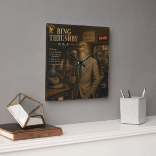 Bing Thrushby: a Poster Square Wall Clock