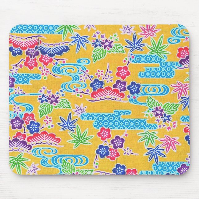 Bingata Gold Mouse Mat (Front)