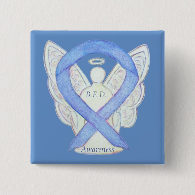 Binge Eating Disorder (BED) Awareness Ribbon Pin (Front)