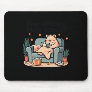 Binge Watching Modie Activated Funny Movie Maratho Mouse Mat