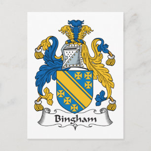 Bingham Family Crest Postcard
