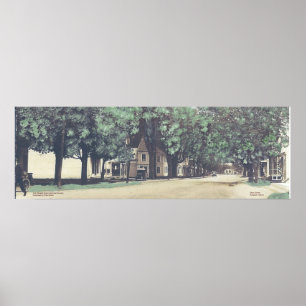 Bingham, Maine - Vintage Main Street View Poster