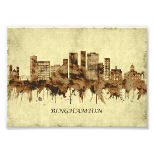 Binghamton New York Cityscape Photo Print