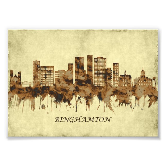 Binghamton New York Cityscape Photo Print (Front)