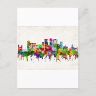 Binghamton New York Skyline Invitation Postcard