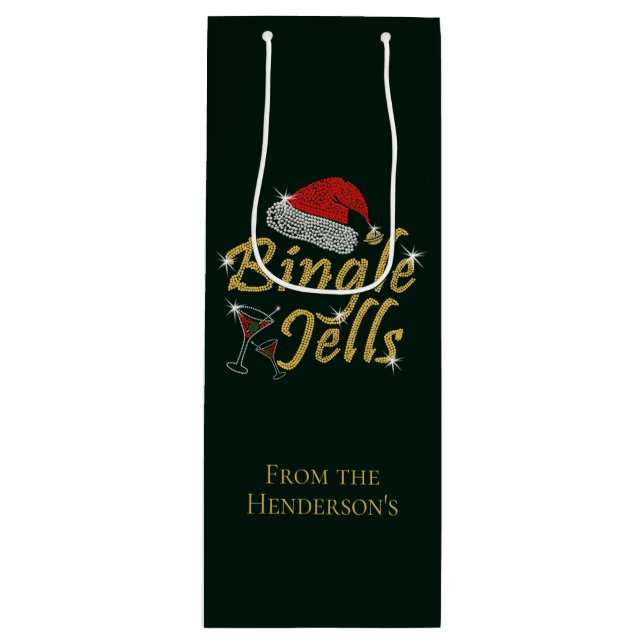 Bingle Jells Tipsy Christmas Wine Gift Bag (Front)
