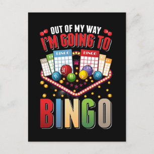 Bingo addict Men Women Funny Bingo Player Postcard