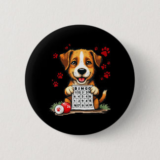 Bingo And Dog Funny Bingo Love Bingo And Dog Gift 6 Cm Round Badge