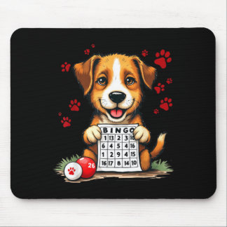 Bingo And Dog Funny Bingo Love Bingo And Dog Gift Mouse Mat