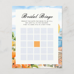 Bingo Aperol Spritz Amalfi Bridal Shower Game
