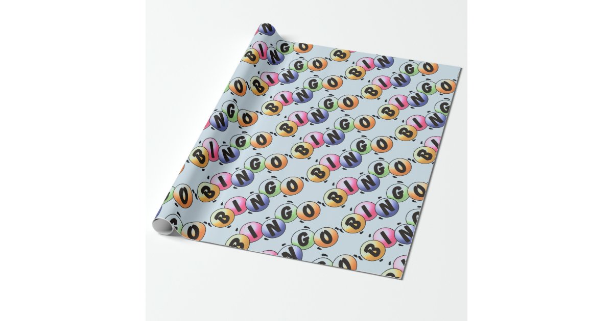 Bingo Baby Blue Wrapping Paper Zazzle