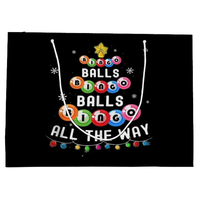 Bingo Balls Bingo All The Way  Large Gift Bag (Back)