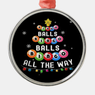 Bingo Balls Bingo All The Way  Metal Tree Decoration
