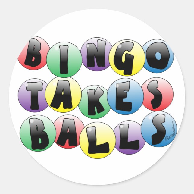 Bingo Balls Classic Round Sticker (Front)