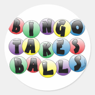 Bingo Balls Classic Round Sticker