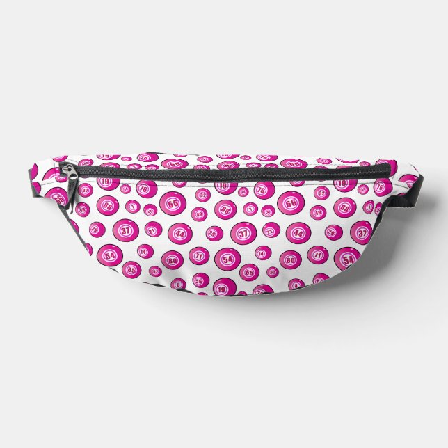 Bingo Balls Cute Pink and White Patterned Bum Bags (Lay Down)