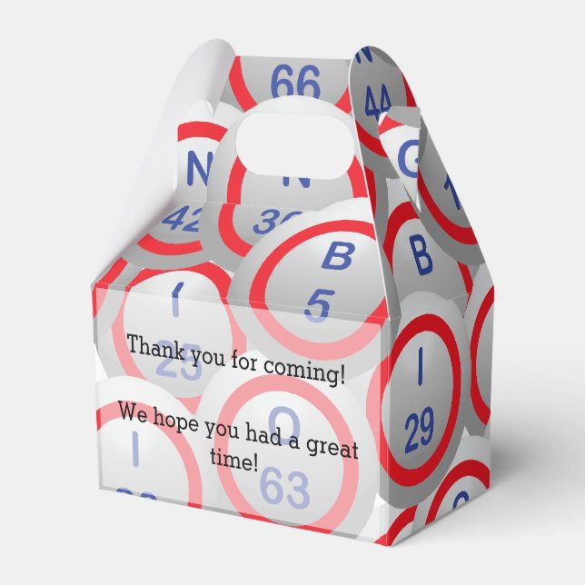 Bingo Balls Favour Box (Front Side)