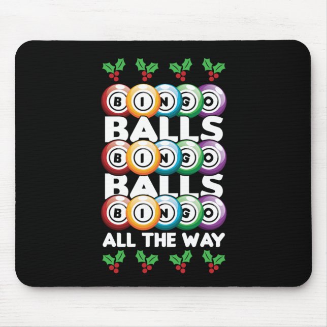 Bingo Balls Lucky Game Player Gambler Gift Mouse Mat (Front)