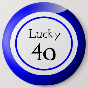 Bingo Balls Lucky Numbers Fun 6 Cm Round Badge