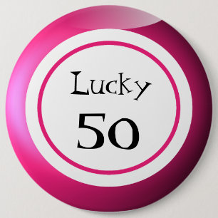 Bingo Balls Lucky Numbers Fun 6 Cm Round Badge