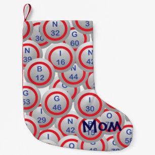 Bingo Balls Mum Small Christmas Stocking