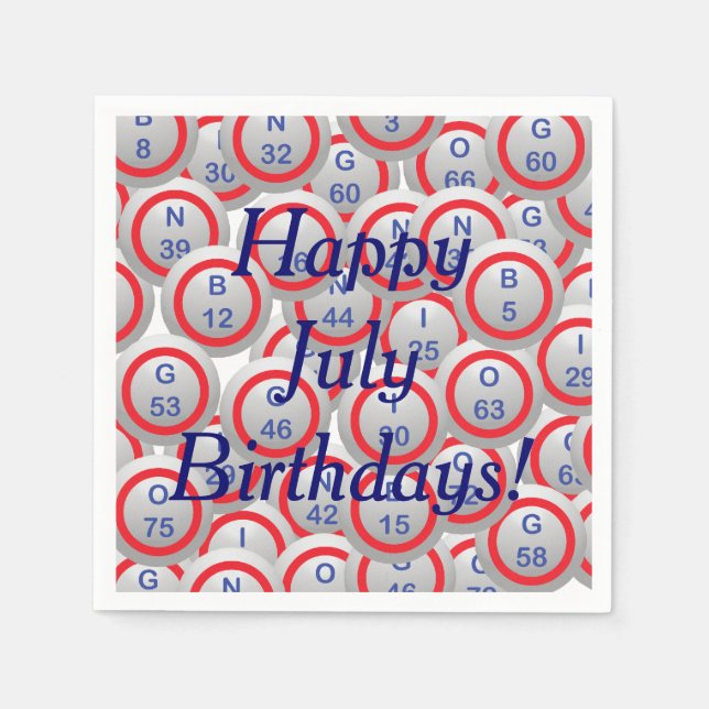 Bingo Balls Napkin (Front)